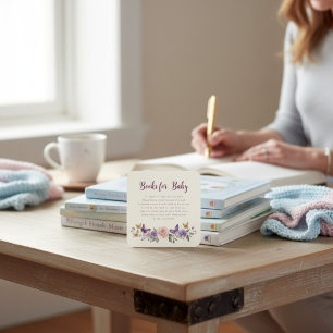 Elegante Bücher für Baby-Schmetterling und Rose Ka Begleitkarte