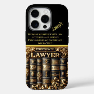 Elegante Bücher in Gold und Silber iPhone 16 Pro Hülle