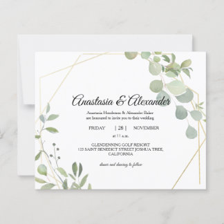Elegante Budget-Hochzeitseinladung.
