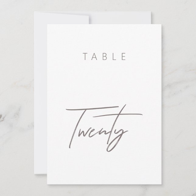 Elegante Budget-Kalligrafie-Hochzeitsstimmung-Tisc (Vorderseite)