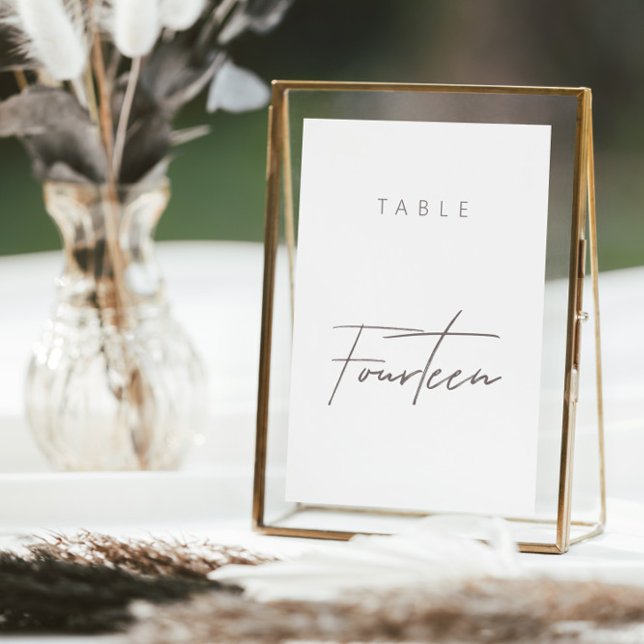Elegante Budget-Kalligrafie-Hochzeitsstimmung-Tisc (Elegant Budget Calligraphy Wedding Table Number)