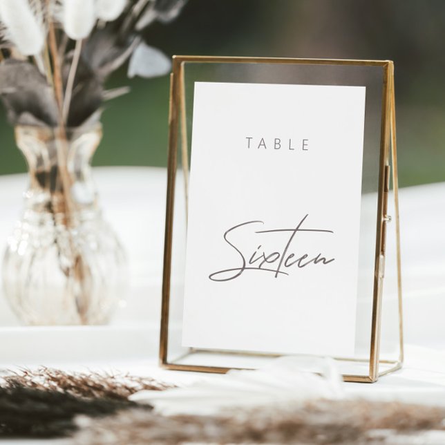 Elegante Budget-Kalligrafie-Hochzeitsstimmung-Tisc (Elegant Budget Calligraphy Wedding Table Number)