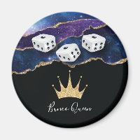 Elegante Bunco Dice Queen Glitzer Gold Crown