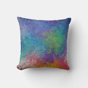 Elegante bunte abstrakte Acryl-Grunge-Kunst Kissen