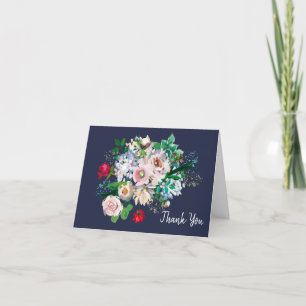 Elegante bunte Blumen-Dankeschön Dankeskarte