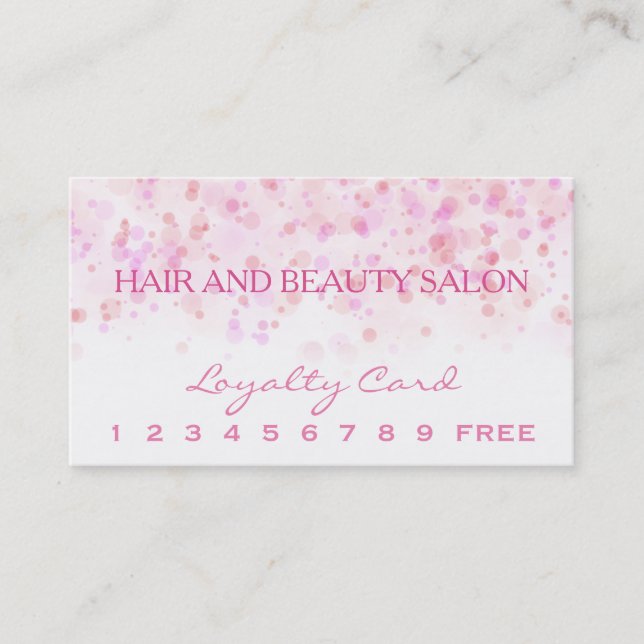 Elegante bunte Confetti-Tinten-Punkte Treuekarte (Vorderseite)