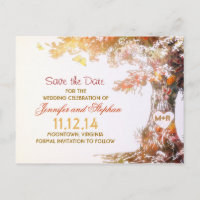 elegante, bunte, Save the Date Postkarten
