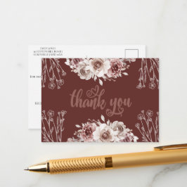 Elegante Burgund Agate Einladung Postkarte