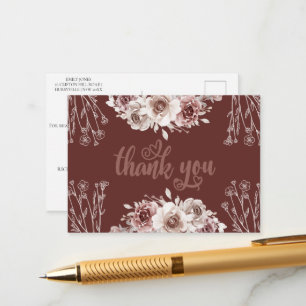 Elegante Burgund Agate Einladung Postkarte