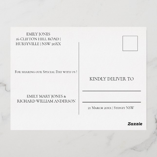 Elegante Burgund Agate Einladung Postkarte (Rückseite)