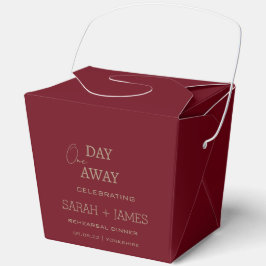 Elegante Burgund Probe Dinner Hochzeitsfeier Geschenkschachtel