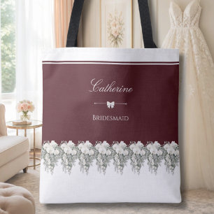 Elegante burgunderrote Brautjungfern-Tasche für di