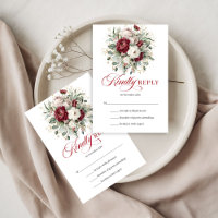 Elegante burgunderrote florale Eukalyptus-Gold-Hoc