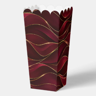 Elegante burgunderrote Marmorwellen mit goldenen A Geschenkschachtel