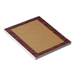 Elegante burgunderrote Marmorwellen mit goldenen A Notizblock