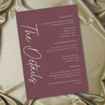 Elegante burgunderrote Wein-Minimalisten-Hochzeit