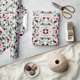 Elegante Burgundy-Blume Geschenkpapier