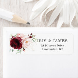 Elegante Burgundy Blush Pink Floral Wedding