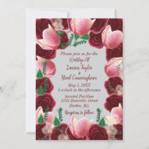 Elegante Burgundy & Blush Pink Rose Smoke Wedding