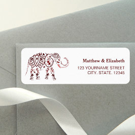 Elegante Burgundy Elephant Indian Wedding