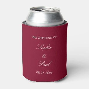 Elegante Burgundy-Gastgeschenk Hochzeit kann kühle Dosenkühler