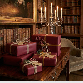 Elegante Burgundy Klassische Wine Red Gift Wrap Geschenkpapier