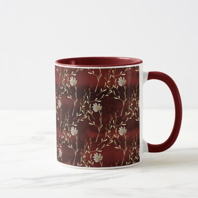Elegante Burgundy Marsala Tasse (Rechts)