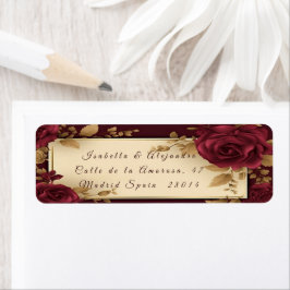 Elegante Burgundy Red and Gold Wedding