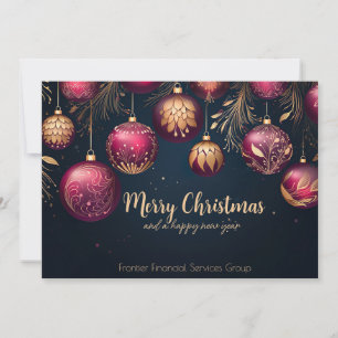 Elegante Business Corporate Weihnachtskarte Feiertagskarte