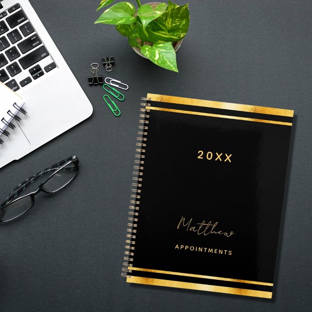 elegante Business-Termine 2025 in Black Gold Planer (Von Creator hochgeladen)