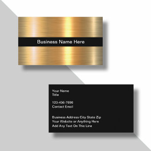 Elegante Businesskarten im Goldfolien-Look Design Visitenkarte