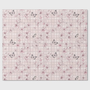 Elegante Butterfly Blossom (4) Geschenkpapier