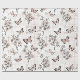 Elegante Butterfly Blossom (6) Geschenkpapier