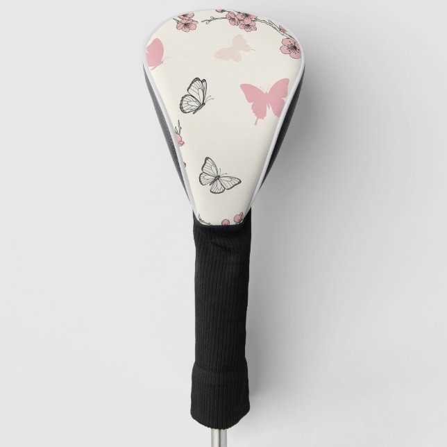 Elegante Butterfly Blossom (6) Golf Headcover (Vorderseite)