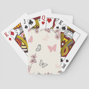 Elegante Butterfly Blossom (6) Spielkarten