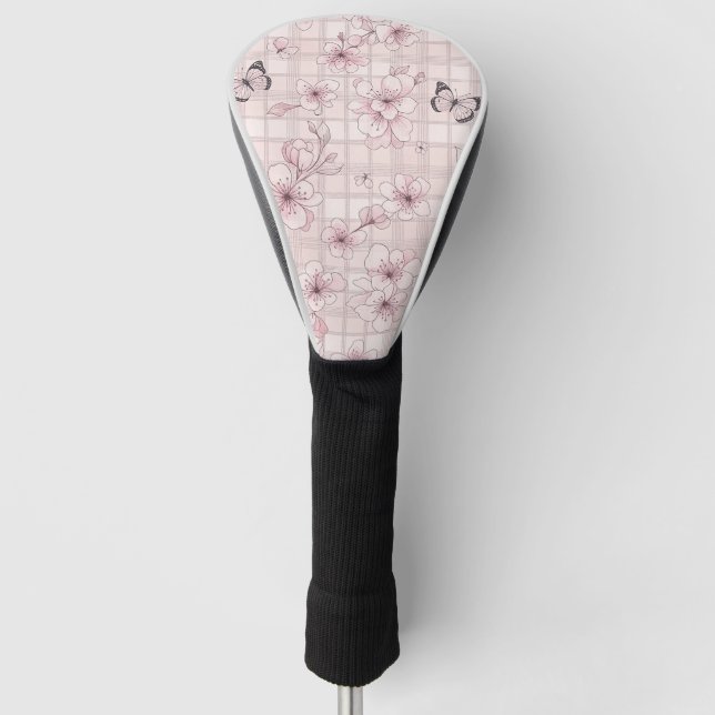 Elegante Butterfly Blossom (7) Golf Headcover (Vorderseite)
