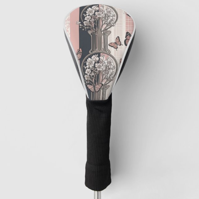 Elegante Butterfly Blossom (8) Golf Headcover (Vorderseite)