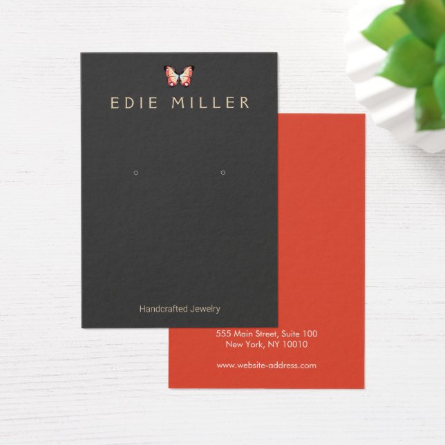 Elegante Butterfly Earring Display Card (Schreibtisch)