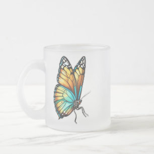 Elegante Butterfly Kontur Mattiert Glass Tasse - 1