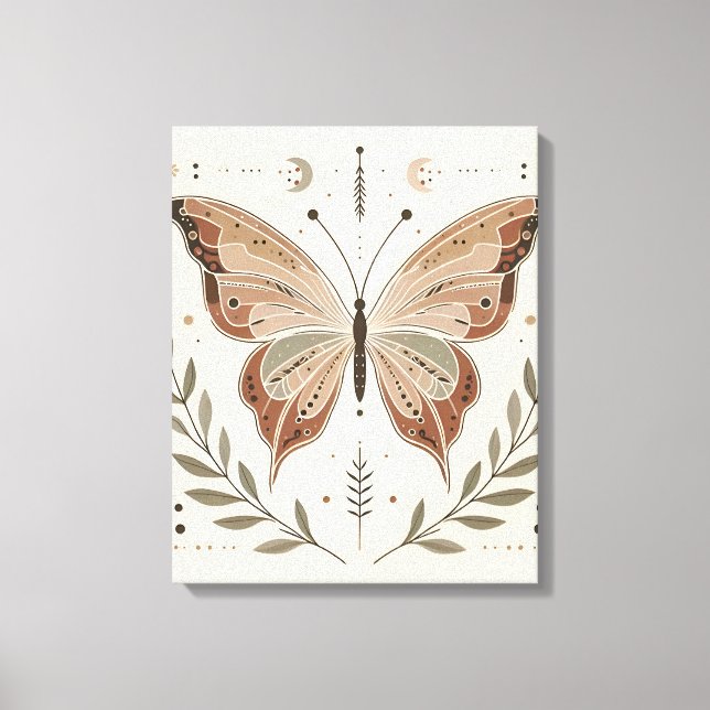 Elegante Butterfly Leinwand Kunst, Dichtung und Mu (Vorderseite)