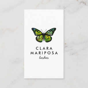 Elegante Butterfly Monarch Beauty Lashes Visitenkarte