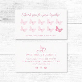 Elegante Butterfly Monogram Girly Niedlich Baby Pi Treuekarte