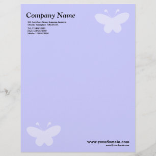 Elegante Butterfly Motif - Light Blue Briefkopf