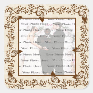 Elegante Butterfly Square Stickers