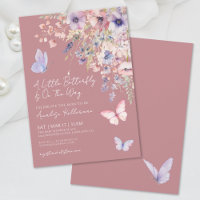 Elegante Butterfly Wildblume Babydusche