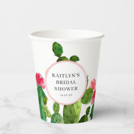 Elegante Cactus Garden Brautparty Paper Cups Pappbecher