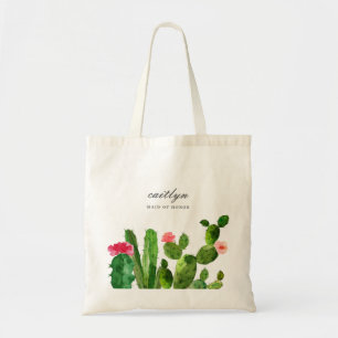Elegante Cactus Garden Personalisiert Wedding Tragetasche