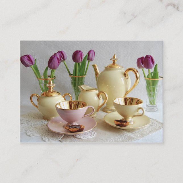 Elegante Café-Visitenkarte Visitenkarte (Vorderseite)