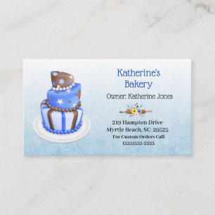 Elegante Cake Bakery Business Cards Visitenkarte