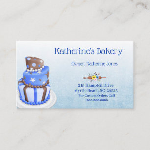 Elegante Cake Bakery Business Cards Visitenkarte